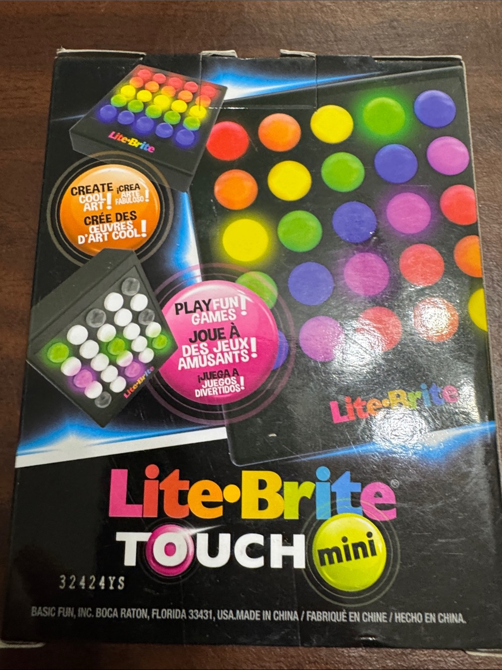 Hasbro Lite-Brite Touch Mini - Black with White Pegs - Picture 3 of 4